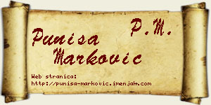 Puniša Marković vizit kartica